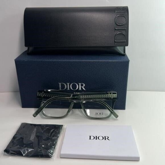 New Dior CD Diamond S6I Optical Glasses transparent Green Fast Ship! - Picture 7 of 13